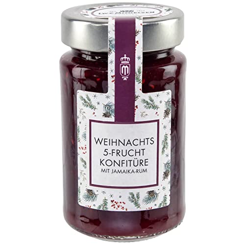 L.W.C. Michelsen - Weihnachts-Konfitüre mit 5-Frucht & Jamaika-Rum (280g) | fruchtig & aromatisch | natürlich, ohne Zusätze | hochwertige Konfitüre für puren Wintergenuss von L.W.C. Michelsen