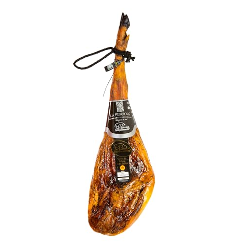 La Finojosa - Schinken aus Eichelmast 100% Iberico - Ganzes Stück - 8 bis 8,5 kg - Mindestens 36 Monate Reifezeit - Pata Negra Schinken - Intensives Aroma - Dehesa de Los Pedroches von LA FINOJOSA "MANJARES DE PURA RAZA"