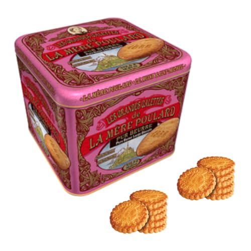 La Mere Poulard® 1888 | Reine gesalzene Butter und Karamellkekse | Dose französische Butterkekse | Butter-Karamell-Shortbread - 472,5 Gr | Geschenkkeksdosen von LA MERE POULARD