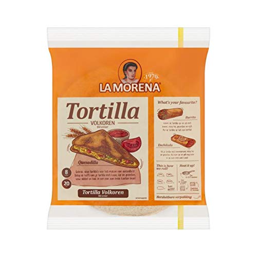 La Morena Volkoren Tortilla's Vollweizentortillas Klein 320G von LA MORENA