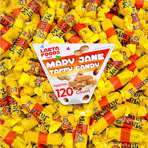 LaetaFood Mary Jane Candy Taffies mit Erdnussbuttergeschmack, 0,5 kg Beutel von LAETAFOOD