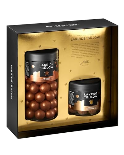 LAKRIDS BY BÜLOW - 420g Geschenkbox - Classic Caramel + Double Chocolate - Dänische Gourmet Lakritze in edler Geschenkbox von LAKRIDS BY BÜLOW