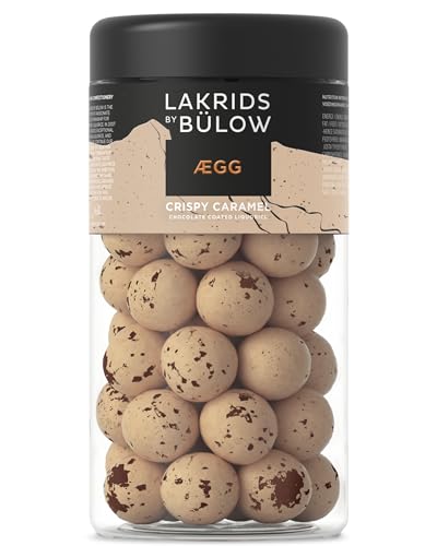 LAKRIDS BY BÜLOW - ÆGG - Crispy Caramel - 295g - Süßer Lakritzkern umhüllt von Dulce-Schokolade, feinen Meersalzflocken und rohem Lakritzpulver von LAKRIDS BY BÜLOW