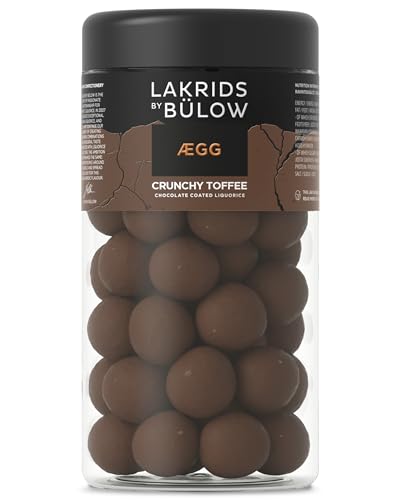 LAKRIDS BY BÜLOW - ÆGG - Crunchy Toffee - 295g - Salziger Lakritzkern umhüllt von Milchschokolade, französischer Butter und Sahne mit knusprigen Karamellflocken von LAKRIDS BY BÜLOW