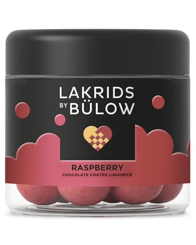 LAKRIDS BY BÜLOW - Crispy Raspberry - 125g - Dänische Gourmet Lakritz-Kugeln - Süßer Lakritzkern umhüllt von Weißer Schokolade & Himbeere von LAKRIDS BY BÜLOW