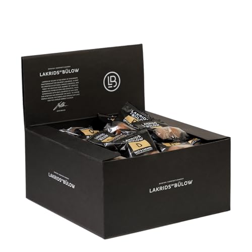 LAKRIDS BY BÜLOW - D - Salt & Caramel - 60x12g - Dänische Gourmet Lakritz-Kugeln - Süßer Lakritzkern umhüllt von Karamell-Schokolade & Meersalz von LAKRIDS BY BÜLOW