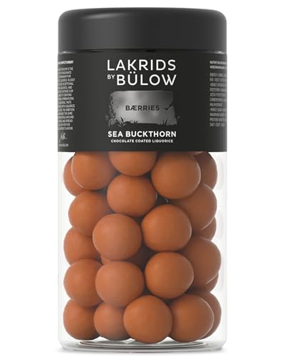 LAKRIDS BY BÜLOW - Sea Buckthorn - 295g - Dänische Gourmet Lakritz-Kugeln - Süßer Lakritzkern umhüllt mit weißer Schokolade & Sanddorn von LAKRIDS BY BÜLOW