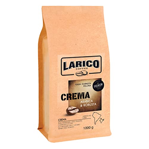 LARICO COFFEE Premium Kaffeebohnen CREMA 1000g / Handwerklich/Ganze Roast Bohnenkaffee Espressobohnen/Intensiver/Leicht Würziger Geschmack von LARICO COFFEE