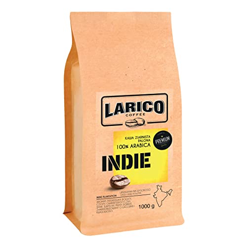 LARICO COFFEE Premium Kaffeebohnen INDIEN 1000g / 100% Arabica/Handwerklich/Ganze Roast Espressobohnen/Subtiler Gut Harmonisierter Geschmack mit Leichter Säure von LARICO COFFEE