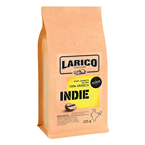 LARICO COFFEE Premium Kaffeebohnen INDIEN 225g / Handwerklich/Ganze Roast Bohnenkaffee Espressobohnen/Subtiler Gut Harmonisierter Geschmack mit Leichter Säure von LARICO COFFEE