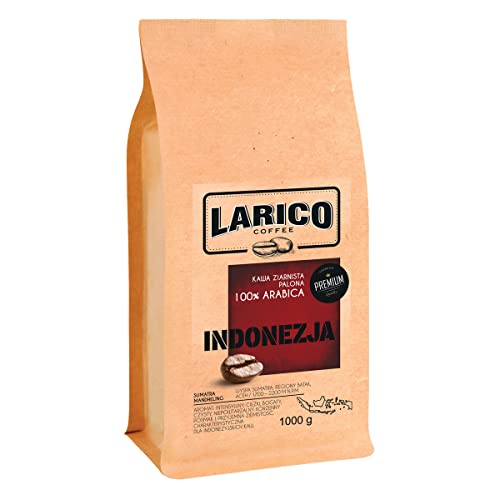 LARICO COFFEE Premium Kaffeebohnen INDONESIEN 1000g / Handwerklich/Ganze Roast Bohnenkaffee/Starkes geschmack mit einem leicht würzigen nachgeschmack von LARICO COFFEE