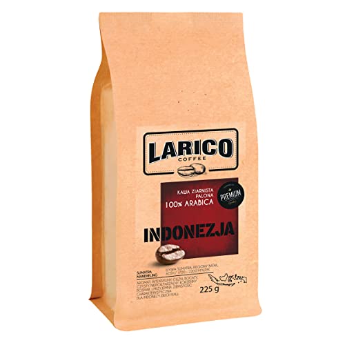 LARICO COFFEE Premium Kaffeebohnen INDONESIEN 225g / Handwerklich/Ganze Roast Bohnenkaffee Espressobohnen/Starkes Geschmack mit Einem Leicht Würzigen Nachgeschmack von LARICO COFFEE