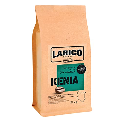 LARICO COFFEE Premium Kaffeebohnen KENIA 225g / Handwerklich/Ganze Roast Bohnenkaffee Espressobohnen/Angenehmer Saurer Fruchtgeschmack mit Einer Note Trockenen Weins von LARICO COFFEE