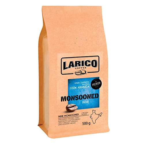 LARICO COFFEE Premium Kaffeebohnen MONSUN 500g / Handwerklich/Ganze Roast Bohnenkaffee Espressobohnen/Sehr milder Geschmack mit einem Hauch von Karamell und Schokolade von LARICO COFFEE