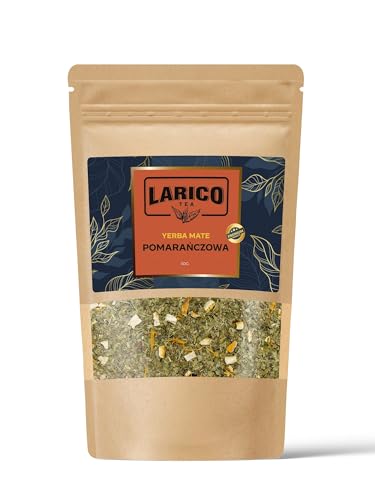 LARICO Premium Yerba Mate Orange 50 g/Mate Tee Früchtetee Früchtchen Mix mit der Zugabe von Orangenschalen und Ringelblumenblättern mit Orangenaroma/Hochwertiger Mate Tee lose von LARICO COFFEE