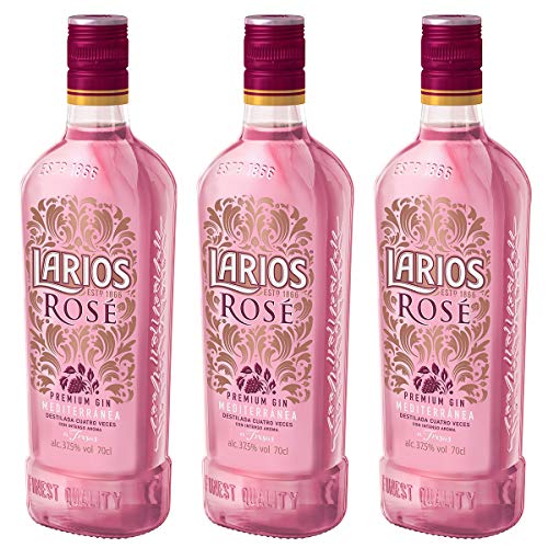 Larios Rosé Mediterránea Premium Gin 37,5% Vol. 3 x 0,7 Liter von LARIOS