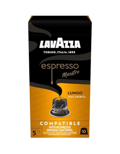 Lavazza Espresso Lungo, floraler und aromatischer Espresso, 10 Kapseln, Nespresso kompatibe von ESPRESSO