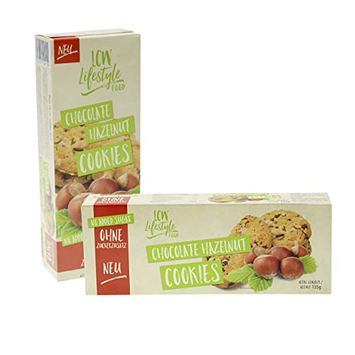 Kekse ohne Zuckerzusatz Chocolate Hazelnut 135g von LCW | zuckerarm mit Süßungsmittel | mit Maltit | mit Haferflocken | Kekse ohne Zucker - Zusatz* | Cookies zum Kaffee von LCW