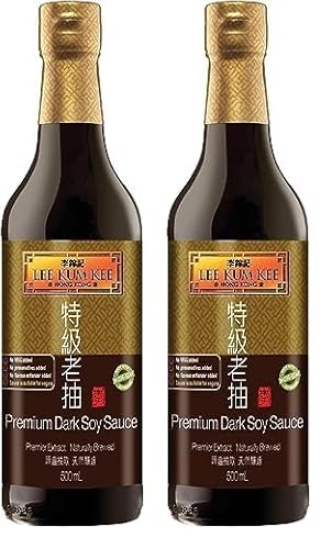 Lee Kum Kee Dunkle Sojasauce Premium – Würzsauce auf Sojabasis – 1 x 500 ml (Packung mit 2) von LEE KUM KEE