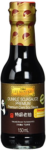 Lee Kum Kee Soja-Sauce dunkel (aus China, natürlich gebraut, ohne Geschmacksverstärker, würzig), 6er Pack (6 x 150ml) von LEE KUM KEE