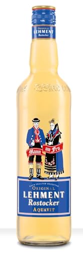 Original Lehment I Rostocker Aquavit I Im Eichenfass gelagert I Nordischer Geschmack des Wasser des Lebens I 42% Vol. I 700 ml von LEHMENT