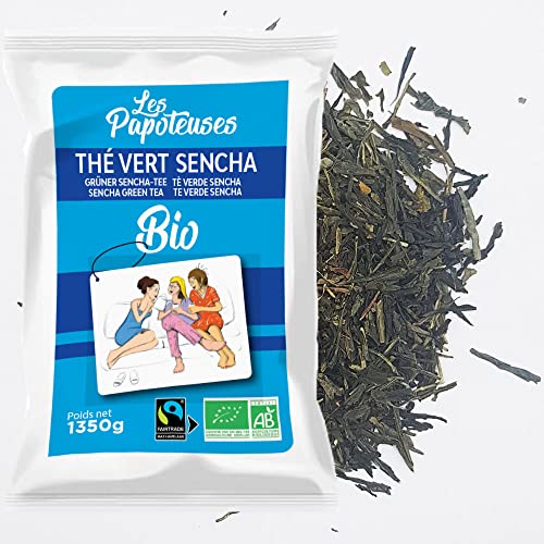 LES PAPOTEUSES | Thé Vert Sencha en feuilles entières | 1350 g | Thé Vert de Chine en vrac | Certifié biologique et Commerce équitable… von LES PAPOTEUSES