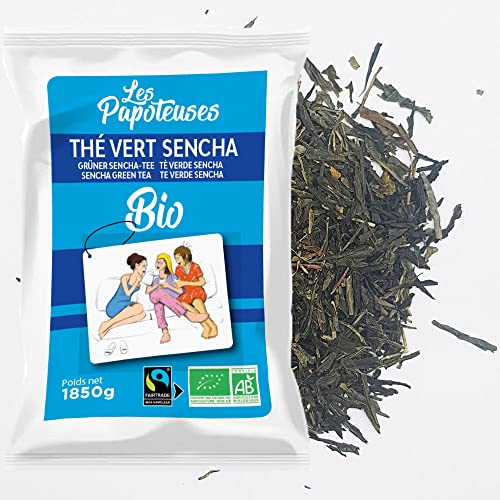 LES PAPOTEUSES | Thé Vert Sencha en feuilles entières | 1850 g | Thé Vert de Chine en vrac | Certifié biologique et Commerce équitable… von LES PAPOTEUSES