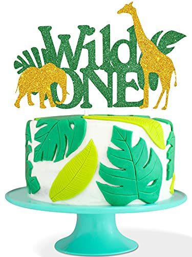 Kuchendekoration für den ersten Geburtstag, Motiv: Wild One – echtes wildes Kind zum ersten Geburtstag – Smash Dschungel, Safari-Tiere, Geschenkidee für Babypartys von LHCING