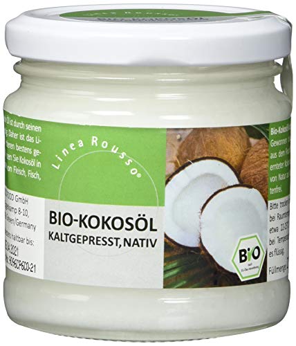 Linea Rousso Bio Kokosöl, kaltgepresst, nativ, 6er Pack (6 x 200 ml) von LINEA ROUSSO