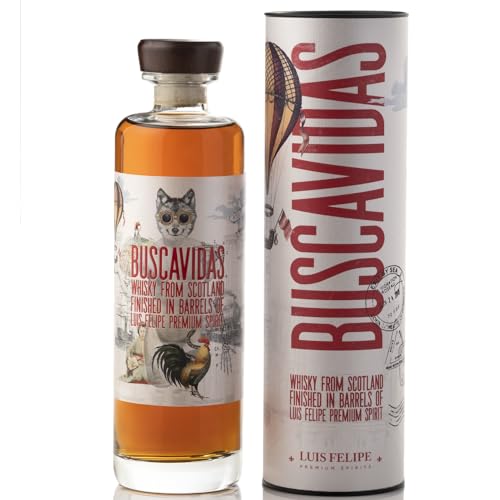 Buscavidas Whisky 700ml 40% | Exklusiver Blended Scotch | Gereift in Weltklasse-Brandyfässern | Holzige Noten mit Muskateller & reifem Wein von LION SPIRITS