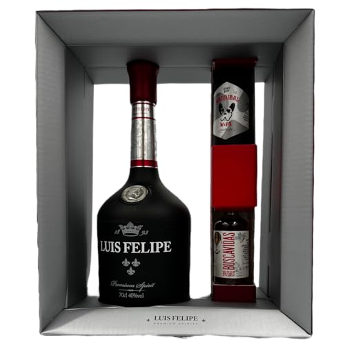 Luis Felipe Brandy Gran Reserve GP – Premium Brandy Set (700ml + 2 Minis) – Exklusiver spanischer Brandy, Geschenkset für Genießer – Weich & Aromatisch von LION SPIRITS