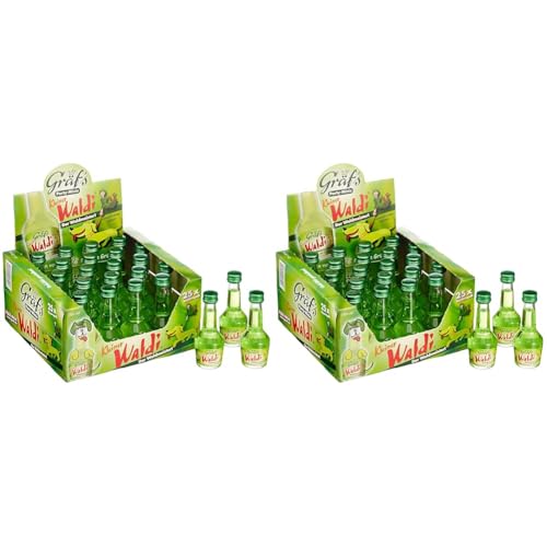 Gräf's Kleiner Waldi | Likör | Waldmeister | 25 x 20ml (Packung mit 2) von LNEE