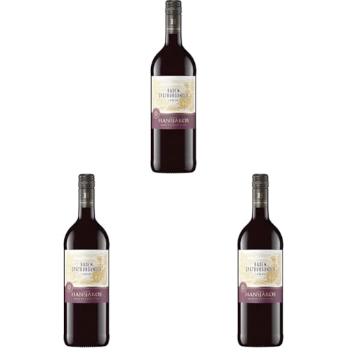 Heinrich Hansjakob Spätburgunder Rotwein Qualitätswein Lieblich (1 x 1 L) (Packung mit 3) von LNEE