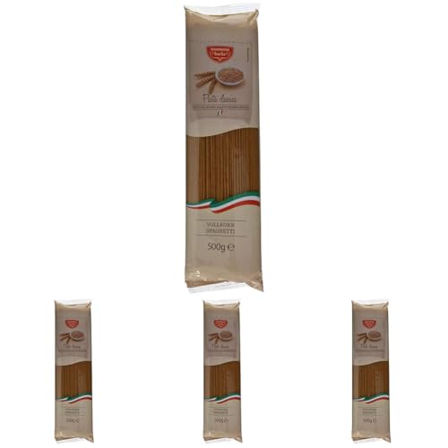 mamma lucia Vollkorn Pasta Spaghetti, 500 g (Packung mit 4) von LNEE