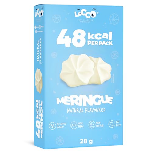 LOCCO Meringue Protein Süßigkeiten ohne Zucker, Low Carb Snacks, 48 kcal pro Packung | Kalorienarme High Protein Süßigkeiten, Zuckerfreie Leckereien, 28 Stück von LOCCO LOW CALORIES COMPANY