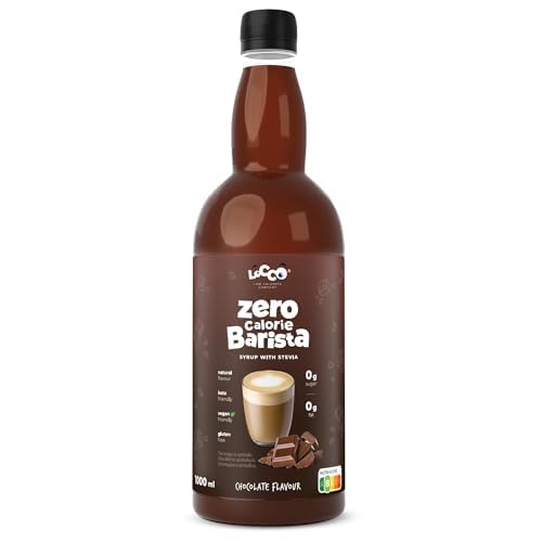 Locco Kalorienfreier Barista Sirup mit Stevia | Vegan, Keto, glutenfrei | Zuckerfrei | Kaffee-Sirup | Null-Kalorien | Schokolade | 1L von LOCCO LOW CALORIES COMPANY