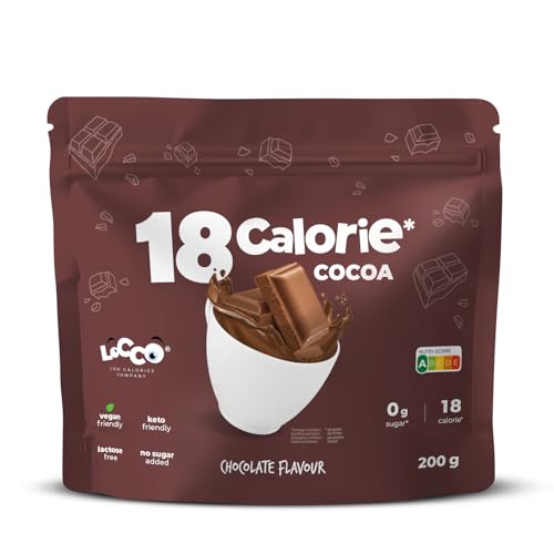 Locco Zuckerfreier Kakao (200g),Vegan, Keto, Kalorienarm, Heiße Schokolade, Trinkschokolade (Original) von LOCCO LOW CALORIES COMPANY