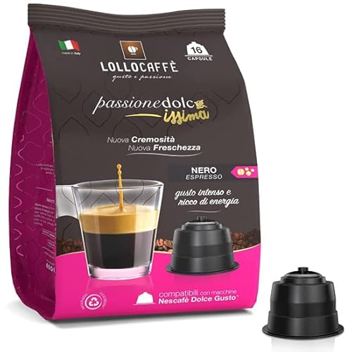 LOLLO CAFFE | Dolce Gusto | NERA | 16 pz | 6 PACCHI | TCBRT002 | LOLBRT002 von LOLLO