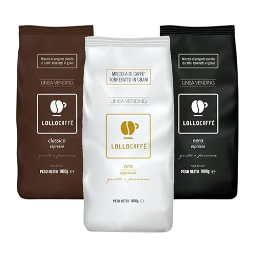 Lollo Kaffeebohnen Verkostungsset: Schwarz, Klassisch und Gold 1 kg x 3 von LOLLO