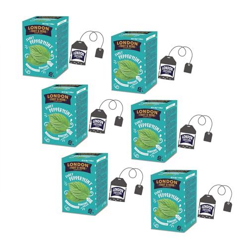 DEU | London Fruit® | Minz- und Lakritzaufguss ohne Koffein | Erfrischender verdauungsfördernder Minz-Kräutertee – 6 x 20 Beutel (180 g) von LONDON FRUIT & HERB COMPANY