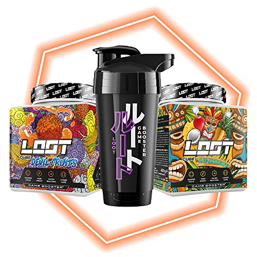 LOOT® - Premium Game Booster Tiki Devil Bundle | Energy Drink mit Flow-State® Formel | 2x 50 Servings (400g) mit Koffein | 20 hochdosierte Inhaltsstoffe | Ausdauer von LOOT