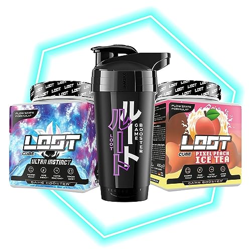 LOOT® - Premium Game Booster Ultra Icetea Bundle | Energy Drink mit Flow-State® Formel | 2x 50 Servings (400g) mit Koffein | 20 hochdosierte Inhaltsstoffe | Ausdauer von LOOT