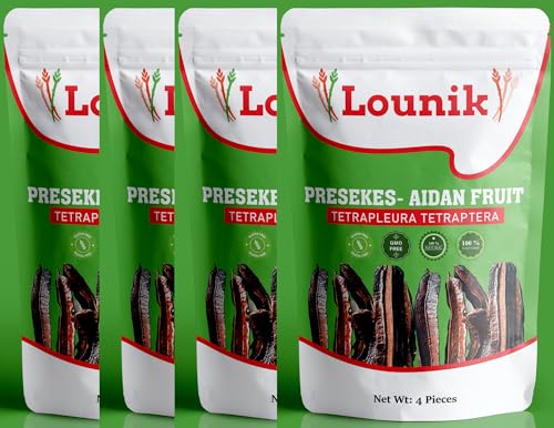 Prekese Tetrapleura Aidan fruit-Aidan fruit prekese- Aidan-Fruchtbrezeln-Bundle of 4 Packs- 1200 grams von LOUNIK