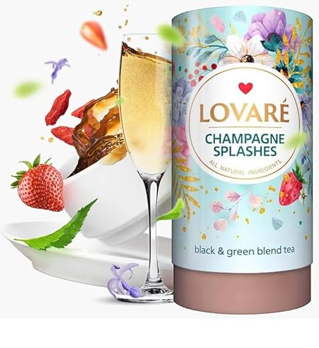 Lovare Tee Champagne Splashes schwarz in Tube 80g von LOVARE