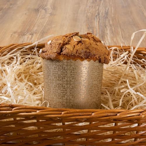 Osterbrot Paska Panettone Pfanne Papierform Wandbilder – 12 Einheiten, H 8,9 x 8,9 cm L (9 cm x 9 cm) Kulich-Form – runde Panettone-Formen aus Papier – Formen zum Backen von Osterbrot von LOVARE