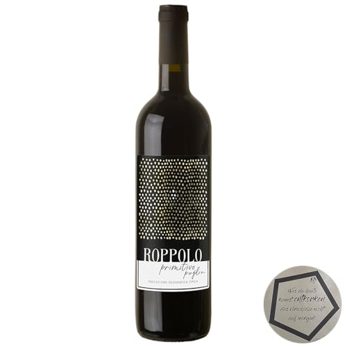 1 Flasche La Bollina | Roppolo Primitivo Puglia IGT 2021 0.75 l inkl. LOVEVINO Silver Button Sticker von LOVEVINO.eu