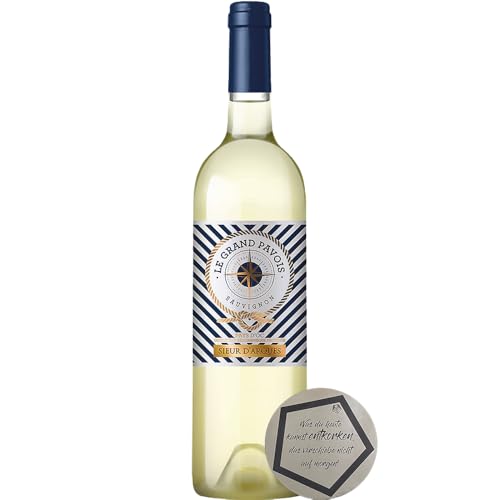 1 Flasche | Le Grand Pavois Sauvignon Pays d'Oc IGP 0.75 l inkl. LOVEVINO Silver Button Sticker von LOVEVINO.eu