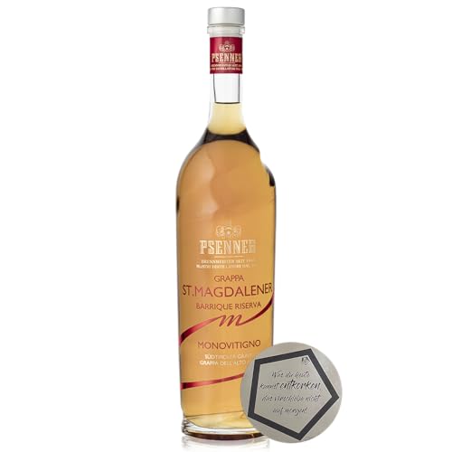 1 Flasche | Psenner Grappa St. Magdalener Barrique 0.7l 41% vol inkl. LOVEVINO Silver Button Sticker von LOVEVINO.eu