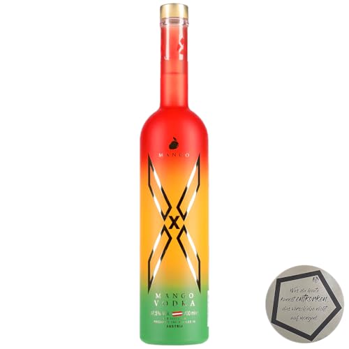 1 Flasche X Spirits Vodka Mango 0.7 l 37.5% vol | inkl. LOVEVINO Silver Button Sticker von LOVEVINO.eu