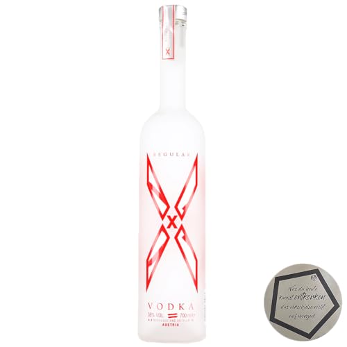 1 Flasche X Spirits Vodka Regular 0.7 l 38% vol | inkl. LOVEVINO Silver Button Sticker von LOVEVINO.eu